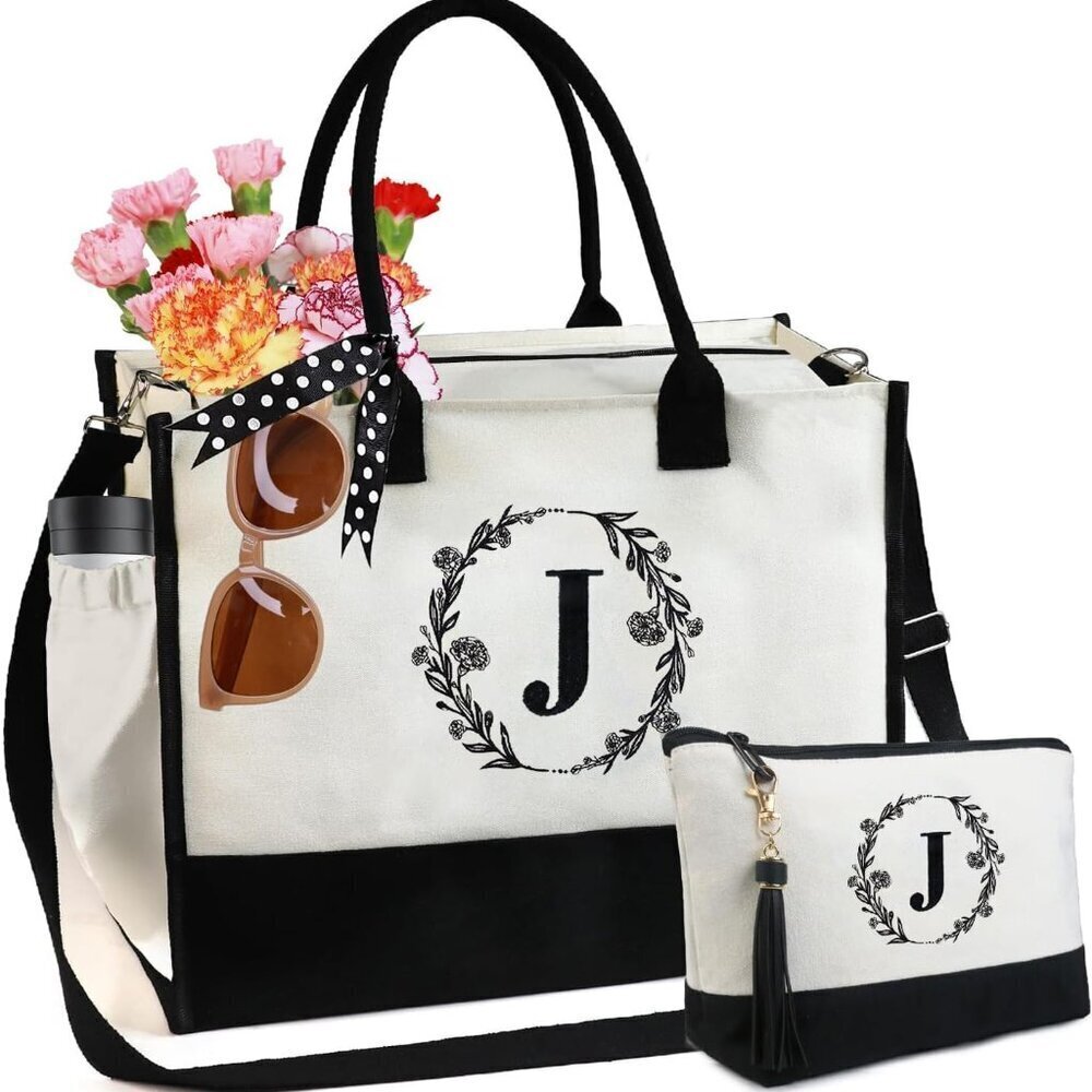 Canvas Tote Bag Personalized Women's Large Durable Wedding Beach Gift